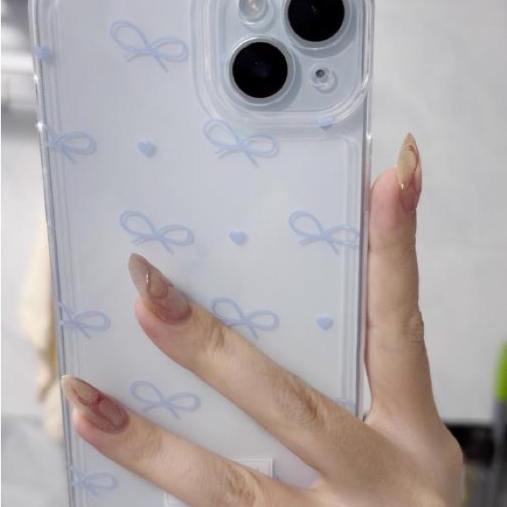 White Bow Pattern Phone Case